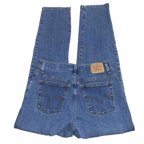 Vintage Levi's tapered straight leg denim jeans womens 12 Y2K 2000s grunge vibes - Picture 3 of 5